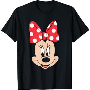 Disney Minnie Mouse Polka Dot Bow Big Face T-Shirt