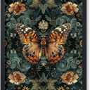 Monem Art William Morris Poster – Butterfly and Flowers Print – Botanical Poster – Animal Illustration – Floral Design – Great Living Room or Office Decor – 11x14 UNFRAMED Wall Art