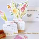2 x Bloomy Flowers Desk Calendar 2026, Small Desk Calendar Mini, Floral Desktop Calendar, Removable Vase Shaped Monthly Calendar Planner for Home, Office and Desk Accessories