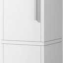IBUYKE Small Bathroom Storage Cabinet, Narrow Beside Tolite Cabinet with 2 Doors & Adjustable Shelf, Small Bathroom Organizer, Space-Saving Storage Solution for Toilet, Laundry Room UWBS002W (White)