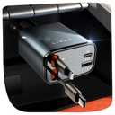 LISEN Retractable Car Charger, Gifts for Him Her, Cars Adapter USB C Fast Charger, Car Accessories Gadgets for Men Women Travel Essentials Gifts for iPhone 17 16 15 14 13 12 Pro Max, Samsung S26 S25