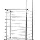 Utility Shopping Cart 2 Wheel Aluminum Folding Portable Shopping Market Grocery Basket Cart Trolley Quality Aluminum Frame Portable Grocery Cart to Save Space