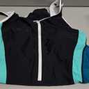 ATTRACO Athletic Swimsuit Women One Piece Bathing Suit Zipper Front Lap Swimwear for Women Size L