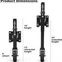 Upgraded Spoke Wheel Trailer Jack, 10" Vertical Movement, 1500 lbs, for RV, Boat, Trailer and More, Black