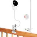 Eufycam Baby Monitor Mount Compatible with Eufy Spaceview/Pro/S, 15.7" Flexible Clip Clamp Mount Adjustable Gooseneck No-Drill Portable Holder for Crib-Adjacent & Travel Use