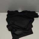 Women Two Piece Outfits Crochet Sheer Knit Sweater Top Wide Leg Pants Lounge Matching Sets Sweatsuit Travel Clothes (Medium, Black)