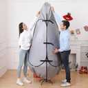 Christmas Tree Bag 9 Ft Large Christmas Tree Storage Bag 9 Foot Tree, Christmas Tree Cover For Upright Storage with Reinforced Handles (Grey)