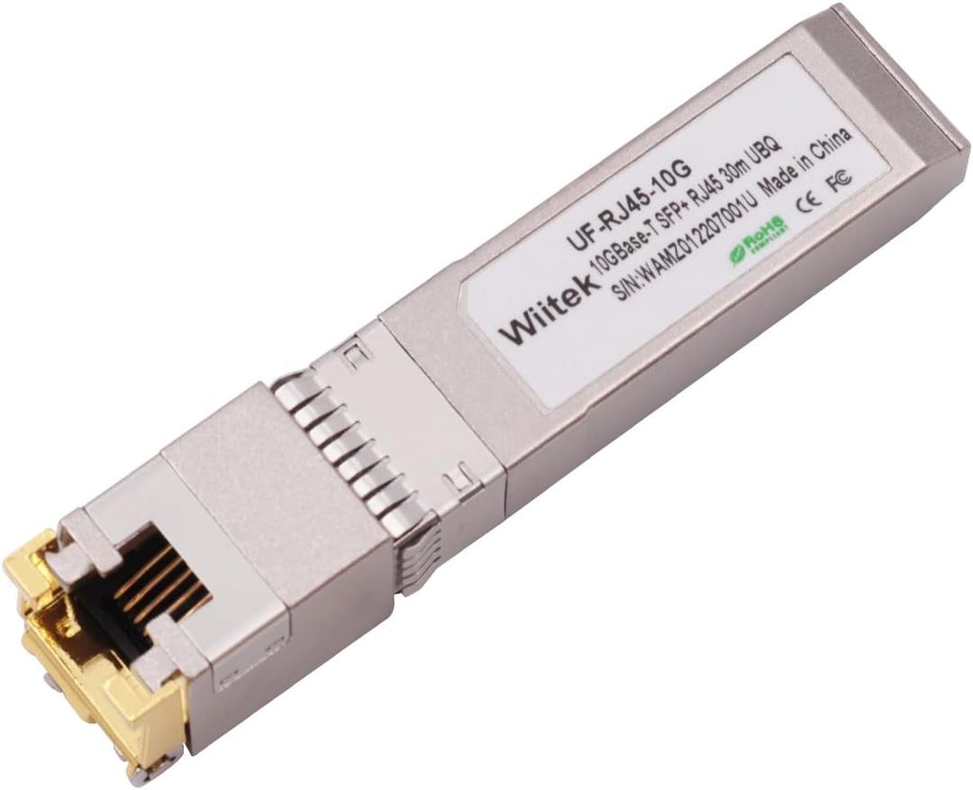 10G SFP+ to RJ45 Copper Modules, 1.25G/2.5G/5G/10GBase-T Ethernet Copper to SFP+ Transceiver Compatible for Ubiquiti Unifi UF-RJ45-10G /uacc-cm-rj45-mg (Cat 6a/7 or Better, 30-Meter)