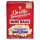 Orville Redenbachers Microwave Popcorn Mini Bags, Movie Theater Butter Flavor, 3g Fiber Per Serving, 1.5 oz., 12-Count, BBD OCT/27/26