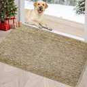 REFETONE Indoor Doormat, Front Door Mat 24"x36" Absorbent Rubber Backing Non Slip Back Door Mats, Washable Low-Profile Inside Floor Mat Door Rugs for Entryway, Resist Dirt Mud Mat for Dogs, Coffee