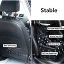 Petbobi Pet Reinforce Car Booster Seat for Dog Cat Portable and Breathable Bag with Seat Belt Dog Carrier Safety Stable for Travel Look Out,with Clip on Leash with PVC Tube, Black Paw Print