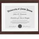 Americanflat 11x14 Diploma Frame with Shatter-Resistant Glass - Use as 8.5x11 Frame with Mat or Display 11x14 Documents Without Mat - Legacy Collection - Certificate Frames for Wall - Mahogany