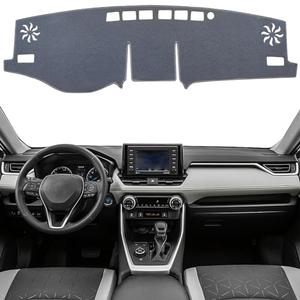 KEYOOG Dashboard Cover Dash Mat Fit for 2024-2019 to-yota RAV4 (Without HUD Models),Car Dash Board Mat Anti-Glare Carpet,Non-Slip Pad Sunshield Protector (Grey)