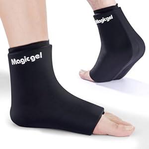 Magic Gel Ankle Ice Pack Wrap for Swelling, Reusable Ice Packs for Ankle Injuries, Flexible Hot & Cold Packs, Foot Ice Pack Wrap Ice Socks for Sprained Ankle, Achilles Tendonitis & Fasciitis Relief