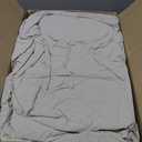 BESTOUCH Duvet Cover Set 100% Washed Cotton Linen Feel Super Soft Comfortable Chic Lightweight 3 PCs Home Bedding Set Solid Linen Grey Super King Plus