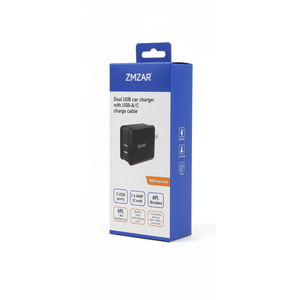 ZGear High Power Dual Port Wall Charger - Black