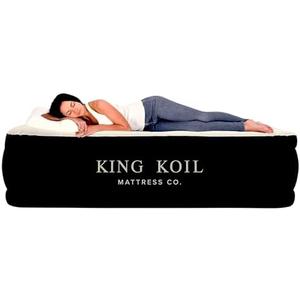 Amazon.com: King Koil Luxury Air Mattress Queen with Built in Pump, Integrated Premium Pillow Inflatable Airbed for Guests, Camping & Home 