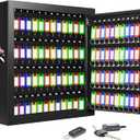 100 Keys Key Lock Box, Anti-Theft Key Cabinet with Key Tags, Key Organizer Wall Mount for Car Garage House Rental Office Business