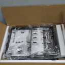 SONGMICS Spice Racks, Set of 2 Expandable Kitchen Countertop Shelves, Small Cupboard Organizers, Metal, Space-Saving Tabletop Shelves, Matte Black UKCS402B01