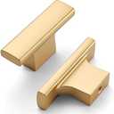 Asidrama 5 Pack Brushed Gold Kitchen Cabinet Knobs - Dresser & Drawer Knobs - Zinc Cabinet Hardware
