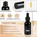 NOOEEISS 6 Pcs, 2oz Dropper Bottle, Black Glass Eye Dropper Bottle, Tincture Bottles with Dropper, Leak-Proof Design, Stronger Suction, for All Kinds of Mixed Liquids