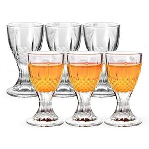 Mini Goblets, Set of 6, 0.5 oz Crystal Glasses, White Wine Glasses, Tequila Glasses