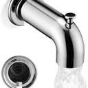 LOCALAND Extra Long Tub Spout with Diverter, Fits for 1/2" IPS Threads,Chrome Plated
