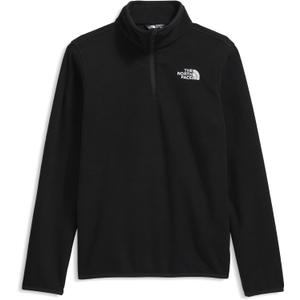The North Face Teen Glacier Quarter Zip Pullover - 1/4 Zip Sweater, Stylish Collar for Boys & Girls, Warm Sustainable Fleece, TNF Black, XX-Large