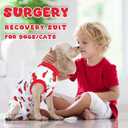Dog Surgery Recovery Suit, Abdominal Surgical Suit for Male Female Dog Post Spay Neuter, Breathable Pet Onesie E-Collar & Cone Alternative, Surgery Shirt to Prevent Licking, Small