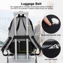 Asenlin Travel Laptop Backpack for Women & Men,Water Resistant Business Slim Sturdy Laptops Backpack with USB Charging Port,Fits 15.6 Inch Notebook College School Computer Bag-Grey