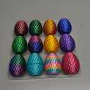 12PACK 3D Printed Dragon Eggs, Easter Basket Stuffers for Children and Teens, Unique Easter Toys & Gifts for Boys, Mini Articulated Dragon Toys for Kids.