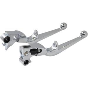 Set of 2 Brake Clutch Lever Fit for Harley-Davidson Electra Glide Ultra Classic FLHTCU 1996-2014 (Silver)