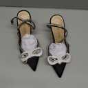 DREAM PAIRS Women's High Heels Destiny Closed Toe Strappy Heels Sexy Rhinestone Ankle Strap Pumps Wedding Bridal Party Dress Shoes Destiny (5, Black)