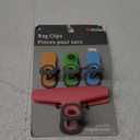 Items 4U! Soft Grip Bag Clips, Assorted Sizes, Assorted Colors, 1-Pack (4 Clips in total)