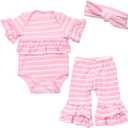 Reborn Baby Doll Clothes 22 inch Girl Outifts for 22- 24inch Reborn Dolls Matching Clothes 3 Pieces