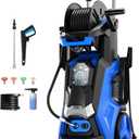 Electric Pressure Washer 5000PSIMax 3.6GPM Power Washer Touch Screen Adjustable Pressure 4 Nozzles and 500ml Foam Cannon Power Washer Cleaning for Car Blue