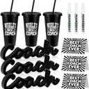 Coach Gifts for Men Women Coaches Appreciation Gifts Includes 3 Wood Signs 3 Cups 3 Marker Pens and 3 Greeting Cards for Soccer Football Softball Basketball Swim Coach