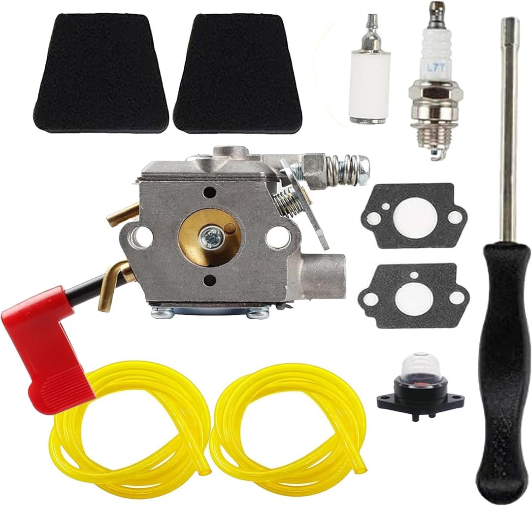 Carburetor Tune Up Kit Compatible for Pole Pruner Walbro WT-628 and Craftsman Poulan 32cc Gas Trimmer. Replaces Poulan Part# 530071636 PP445 SM132 SM132LE BC3150 Weed Eater