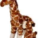 Rhode Island Novelty Birth of Life Giraffe with Baby Plush Toy 14.5" and 8"
