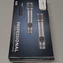 Wireless Microphone, Dual Handheld Dynamic Mic with Rechargeable Receiver, 40H Duration, 200ft Range, Plug and Play, Karaoke Microphone for Singing, Karaoke, Meeting, Church, Wedding (Silver)