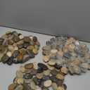 Bits and Pieces - Stepping Stones Outdoor Walkway - 12" River Rock Landscaping Decorative Stepping Stones - Set of Three (3) - Backyard Decor Garden Pavers for Outside Walkway