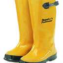 Galeton 7900-7 Repel Footwear Over-the-Shoe Rubber Slush Boots, Cotton Lined, 15.5" high, Men's Size 7, Yellow