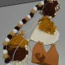 Baby 1st Birthday Party Decorations Brown High Chair Banner With Crown Hat Cake Topper Pom Pom Garland For 1st Birthday Photo Backdrop (Beige Curry Brown)