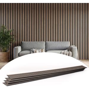 Schliersee 3D Wall Panels, 16 Packs 47.24x4.7 Inch 24.67sq.ft Decorative Wall Panel Accents Interior Wall Decor for Living Room, TV Background, Bedroom, Kitchen, 4.7x47.24