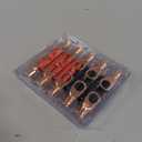 10pcs 2/0 Awg - 1/2" (M12) Sanuke Wire Lugs Ring Terminal Connectors Ends Heavy Duty for Battery Cable Lug Wire Electrical Eyelets with 3:1 Dual Wall Adhesive Heat Shrink (Bare Copper)