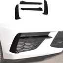 Front Bumper Fog Light Lamp Trim Compatible with Chevrolet Corvette C8 2020-2026, ABS Front Bumper Air Inlet Vent Grille Cover Trim Accessories 4Pcs (Black)