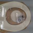 Bemis 500EC Durable Wood Toilet Seat with Easy Clean Hinges, Made in USA, Round, Bone