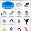 Compressed Air Line Kit, 3/4 Inch ID x 100FT HDPE-Aluminum Compressed Air Piping System, Garage Air Compressor Line Kit Accessories for Shop | 200 PSI | 90PCS