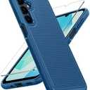 FNTCASE for Galaxy A17/A16 5G Phone Case - Samsung A17 Military Grade Drop Protection, 14ft Drop Tested, Screen Protector Included, Anti-Slip Matte Textured, TPU+PC Dual Layer Shockproof Cover (Blue)