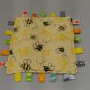 Mary Meyer Taggies Lovey for Baby Security Blankets Original Comfy Blanket with Sensory Tags, 12 x 12-Inches, Bumble Bees